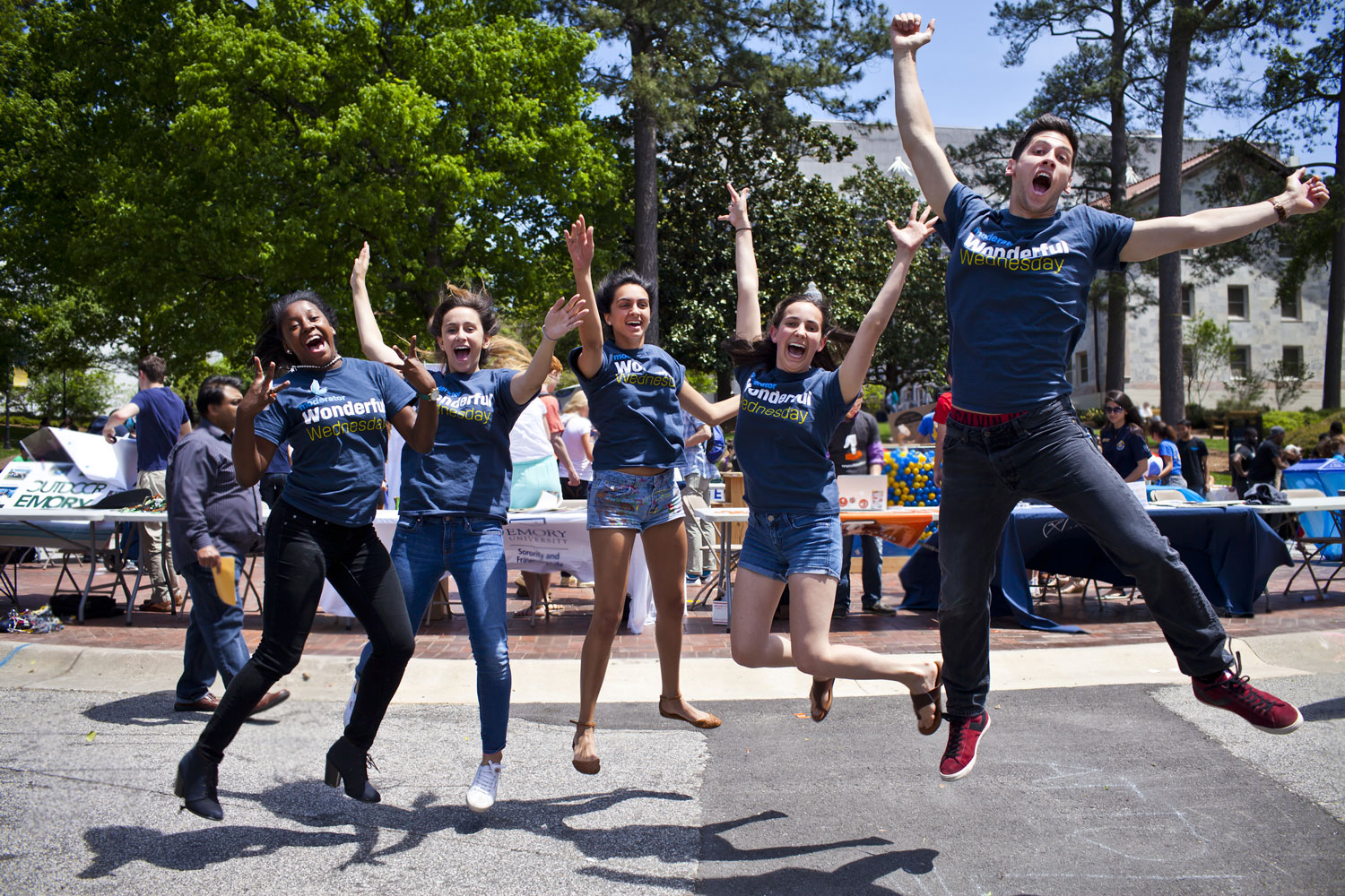 Students jump for joy
