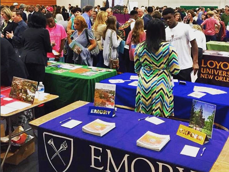 What to do at a College Fair Inside Emory Admission